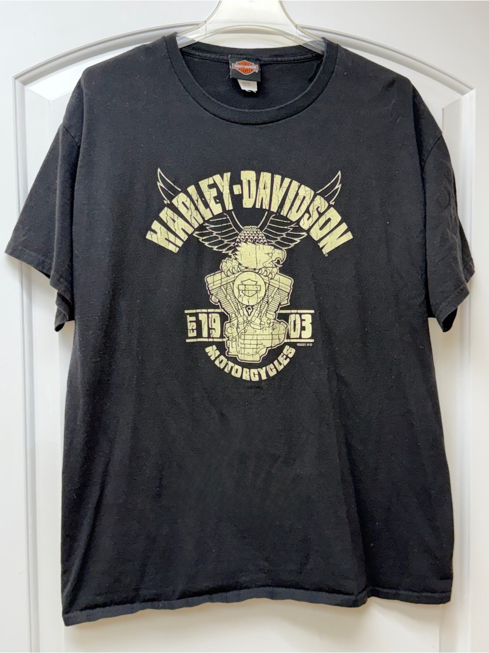 162: Harley-Davidson Black T-Shirt with Graphic - XL